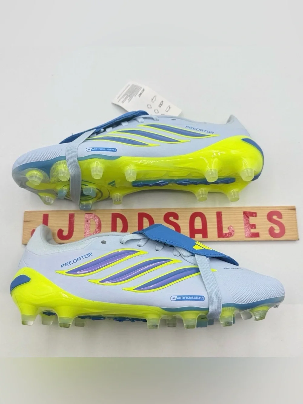 Adidas Predator Pro Fold Over Tongue AG Crystal Sky Blue Soccer JR7867 Men 8.5